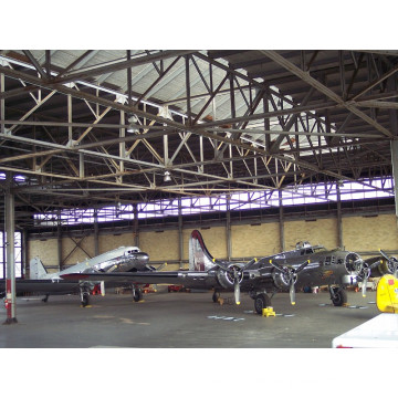 Vorgefertigte leichte Stahlstruktur Flugzeug Hangar